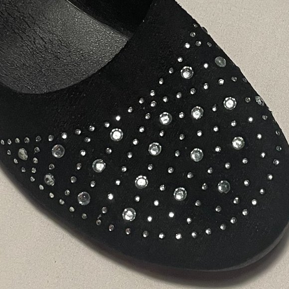 Black Rhinestone Flats - Picture 2 of 4